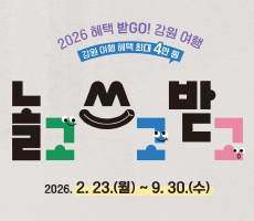 
                             혜택 받GO! 강원 여행(강원 여행 시 헤택 최대 4만 원 지원)